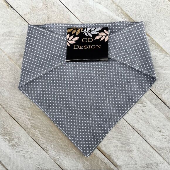 Grey polka dot bandana size small - Picture 2 of 2